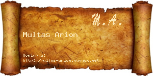 Multas Arion névjegykártya